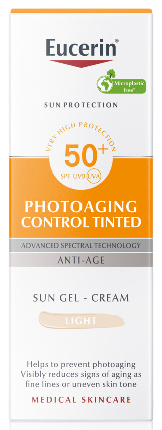 Eucerin Sun Photoaging Control színezett nappali krém arcra light (hell) FF50