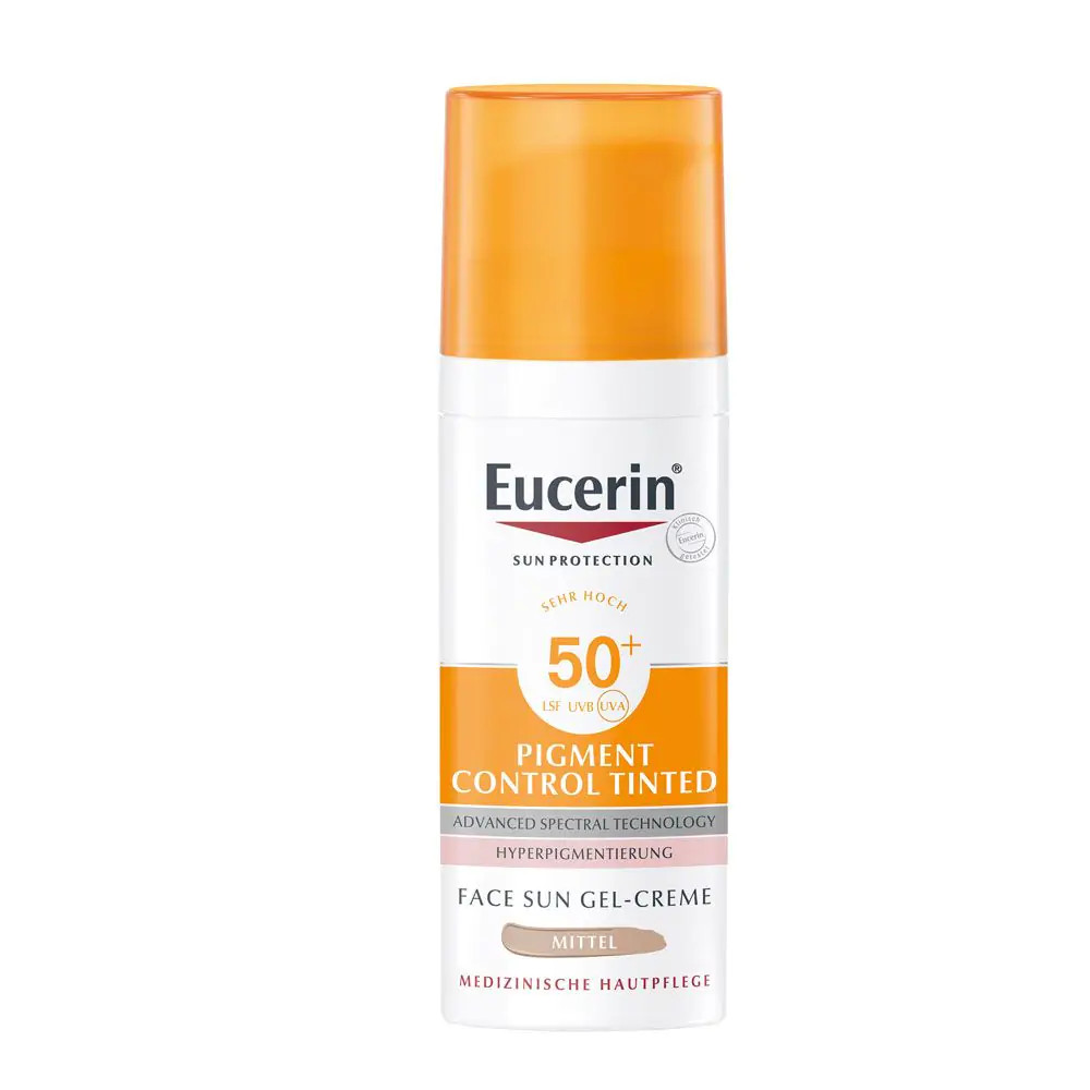 Eucerin Sun Pigment Control színezett SPF50+ napozó gél-krém arcra medium