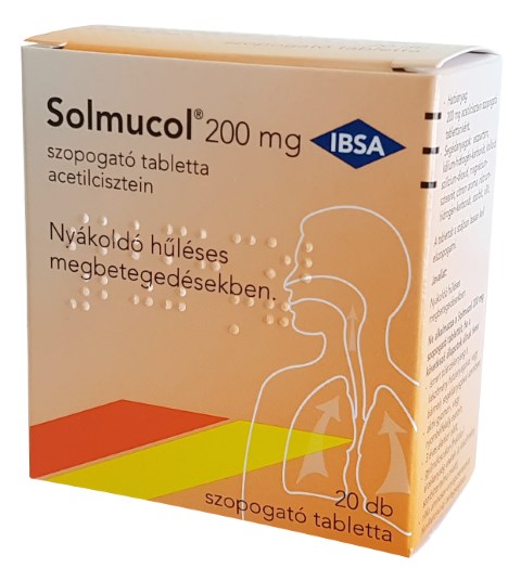 Solmucol 200 mg szopogató tabletta
