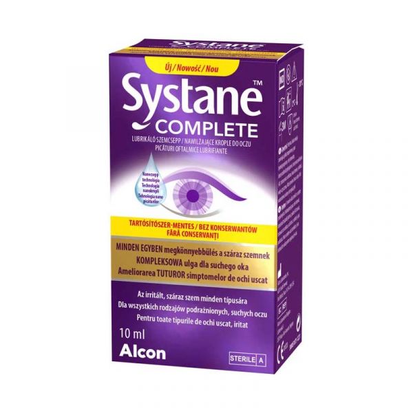 Systane Complete tartósítószer mentes lubrikáló szemcsepp