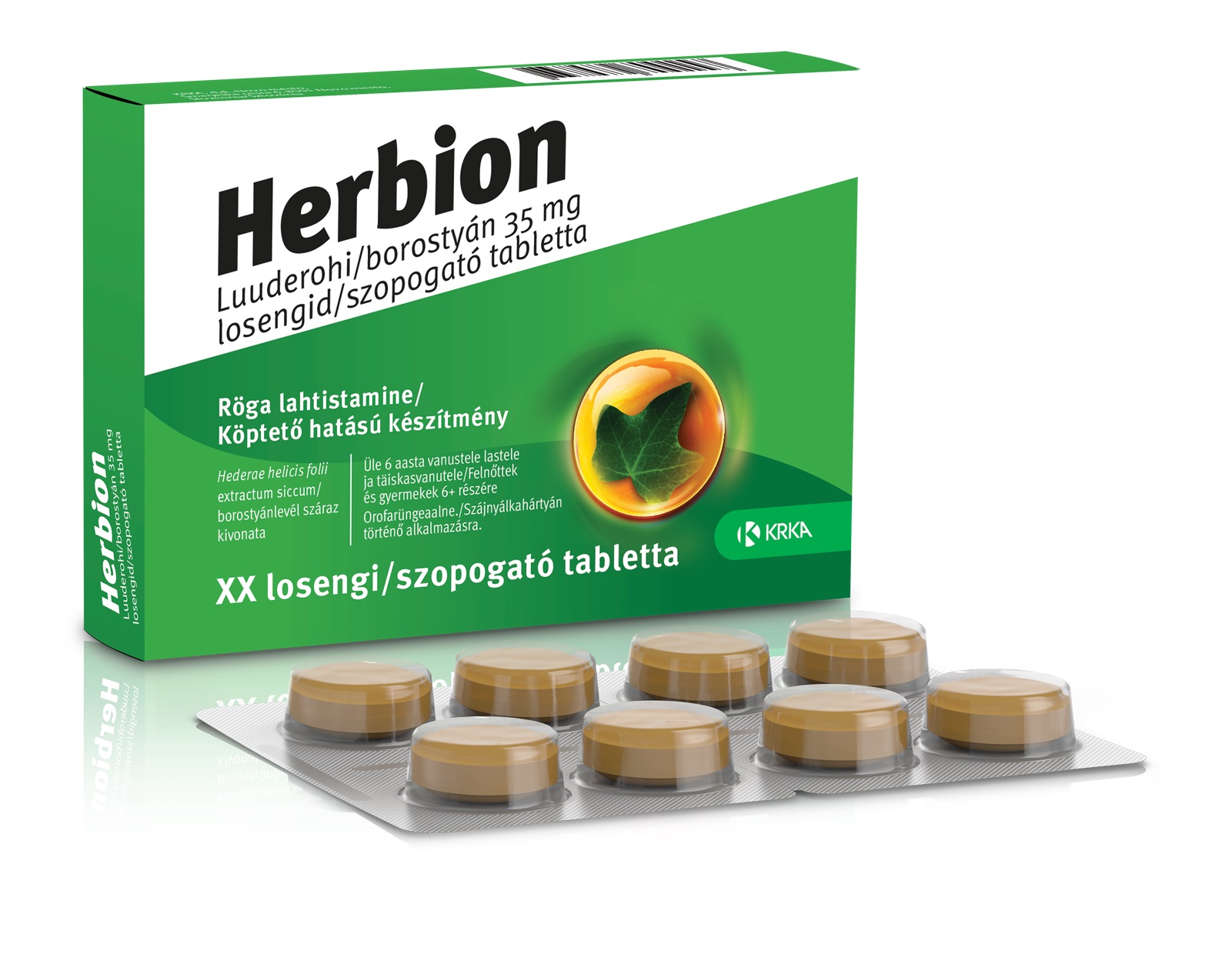 Herbion borostyán 35mg szopogató tabletta
