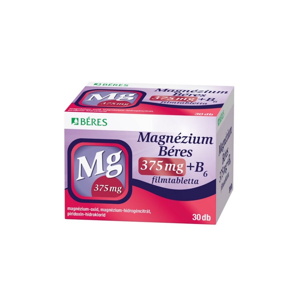 Magnézium Béres 375 mg+ B6 filmtabletta