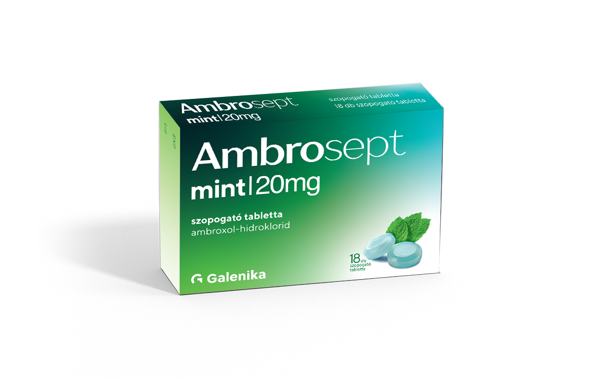 Ambrosept Mint 20 mg szopogató tabletta
