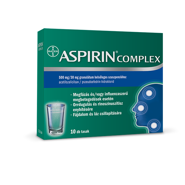 Aspirin Complex 500 mg/30 mg granulátum belsőleges szuszpenzióhoz 