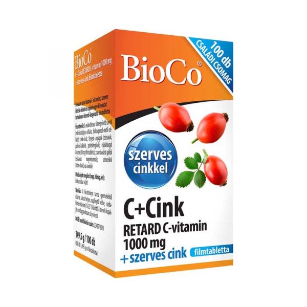 BioCo C+Cink Retard C-vitamin 1000 mg filmtabletta