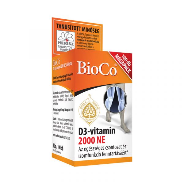 BioCo D3-vitamin 2000 NE tabletta 
