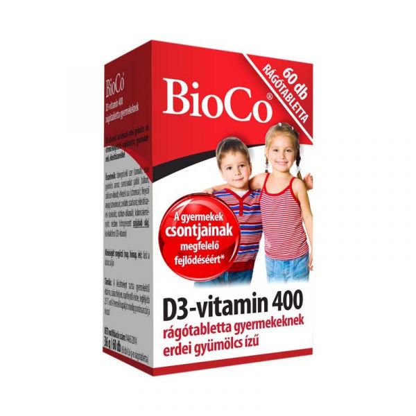 BioCo D3-vitamin  400 IU rágótabletta gyermekeknek