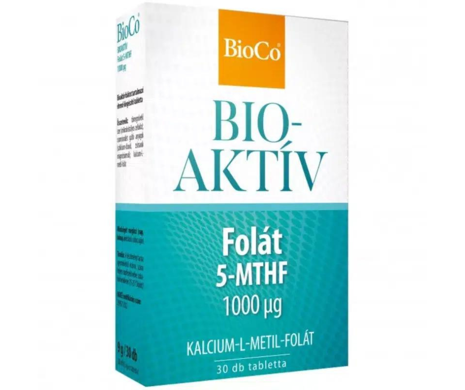 BioCo Bioaktív Folát 1000 mcg 5-MTHF tabletta