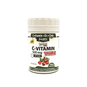 JutaVit C-vitamin 500 mg + D3 + cink retard tabletta