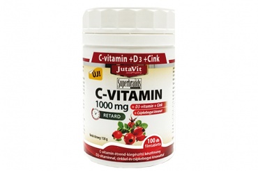 JutaVit C-vitamin 1000 mg + D3 + cink retard tabletta