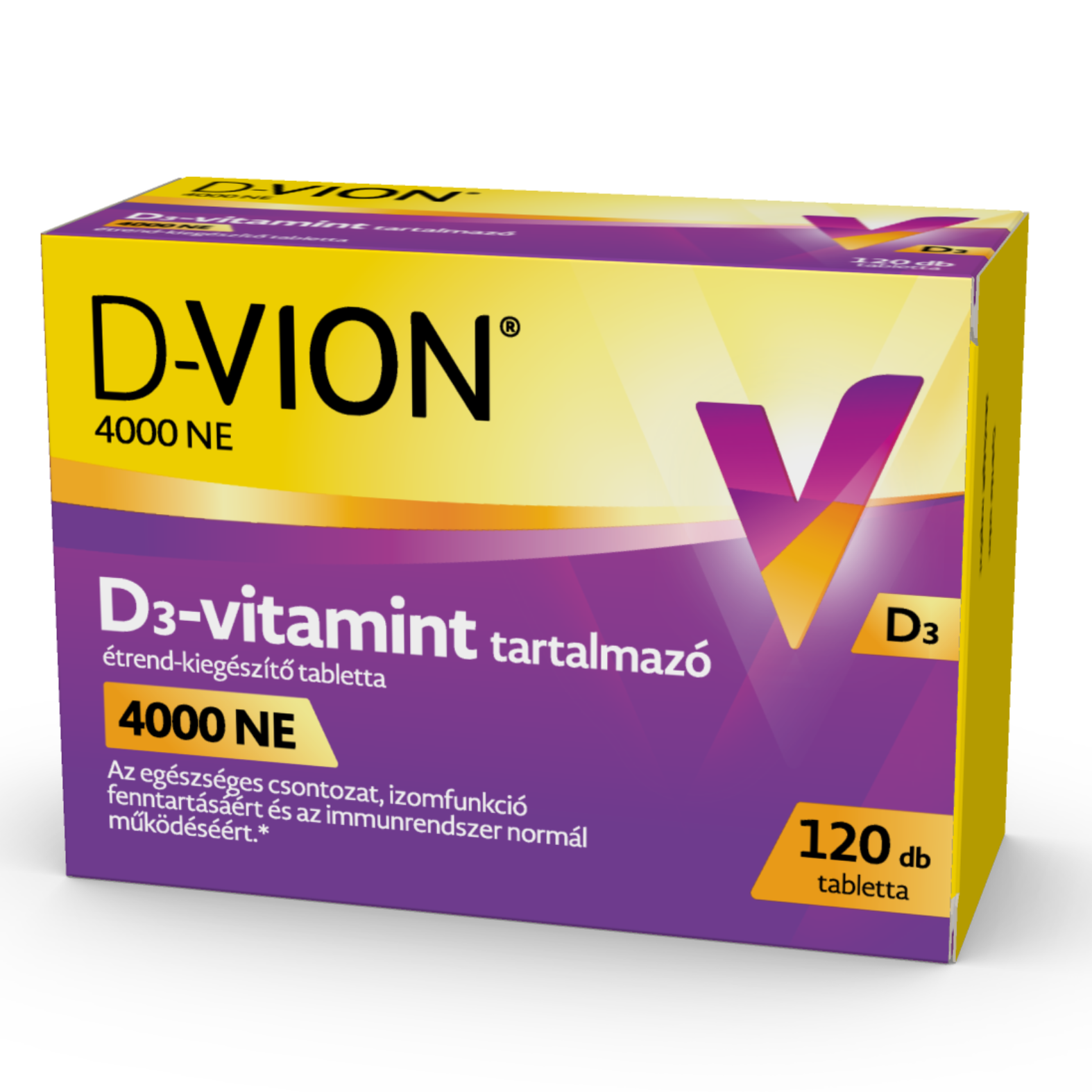 D-Vion 4000 NE D3-vitamint tartalmazó tabletta 