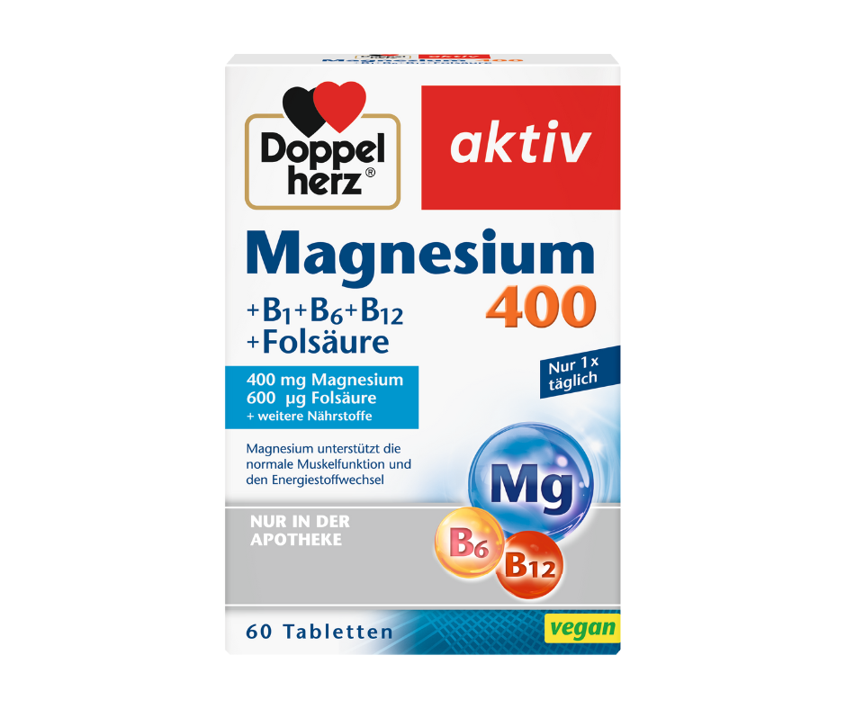 Doppelherz Aktiv Magnézium 400 mg B vitamin Folsav tabletta