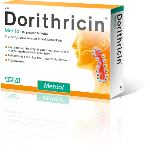 Dorithricin mentol ízű szopogató tabletta