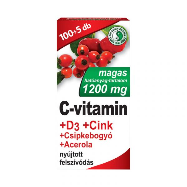 Dr. Chen C-vitamin 1200 mg + D3  + Zn + csipkebogyó + acerola filmtabletta