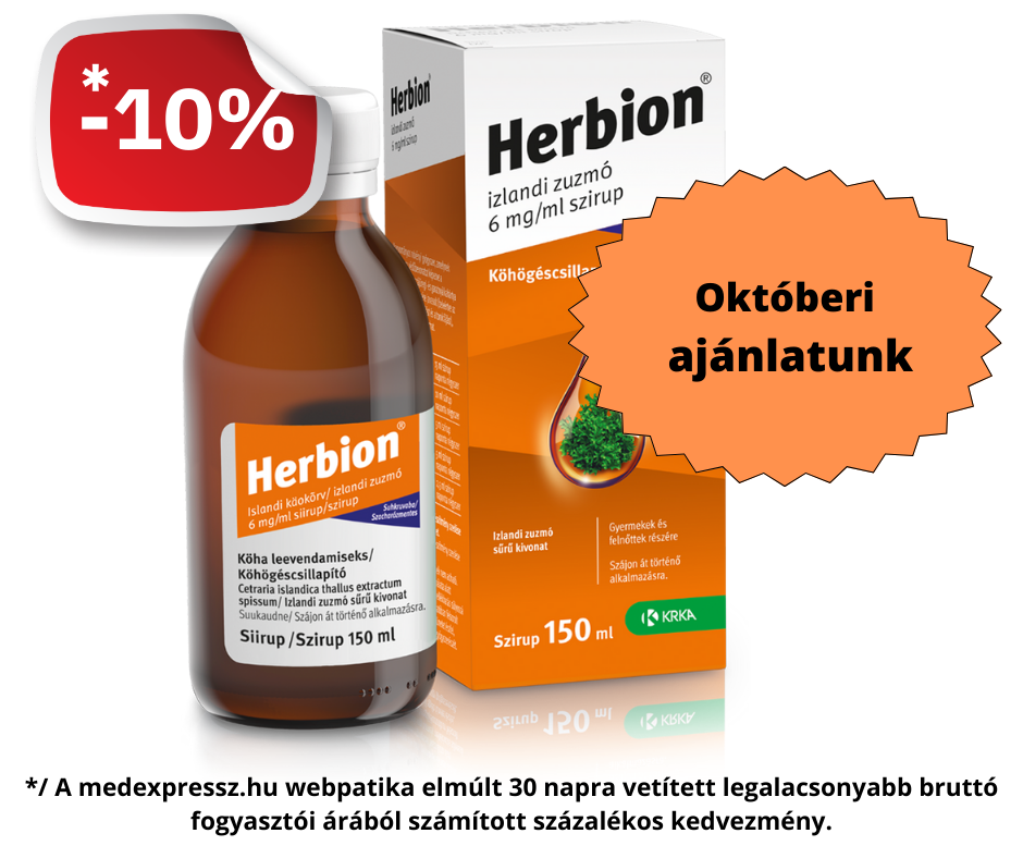 Herbion izlandi zuzmó 6mg/ml szirup