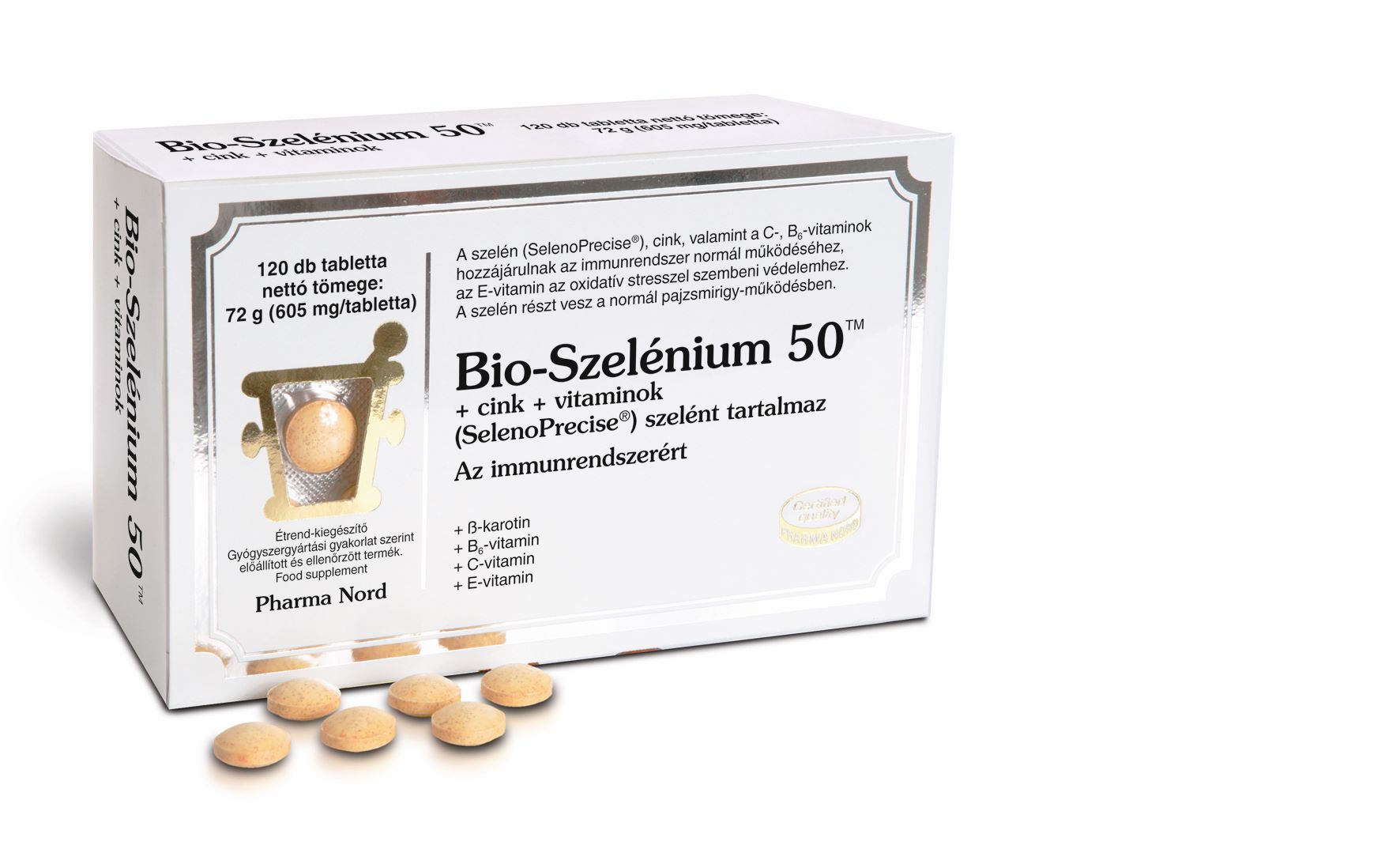 Bio - Szelénium 50 + Cink + vitaminok tabletta Pharma Nord 120x