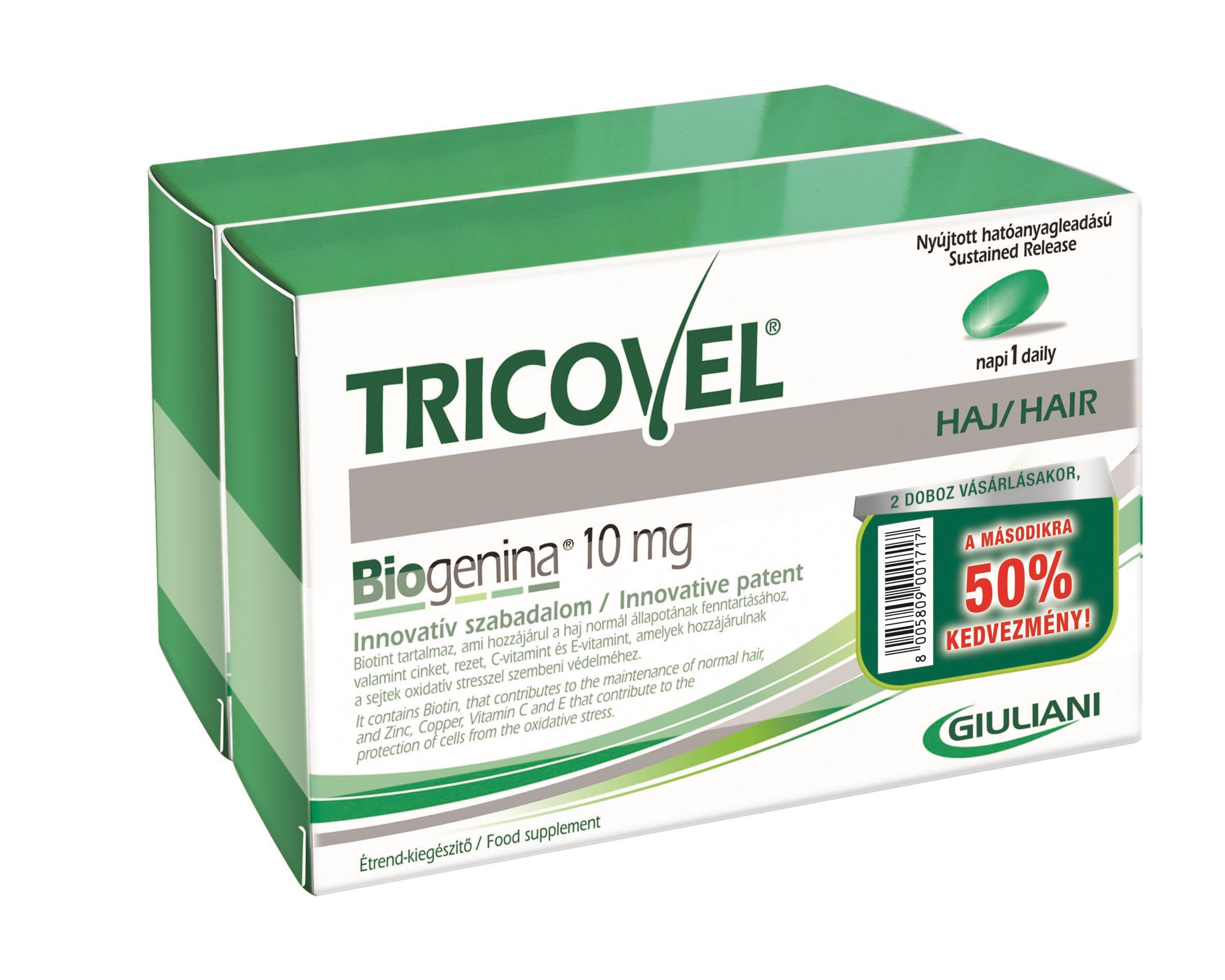 Tricovel Biogenina 10mg tabletta Duopack 