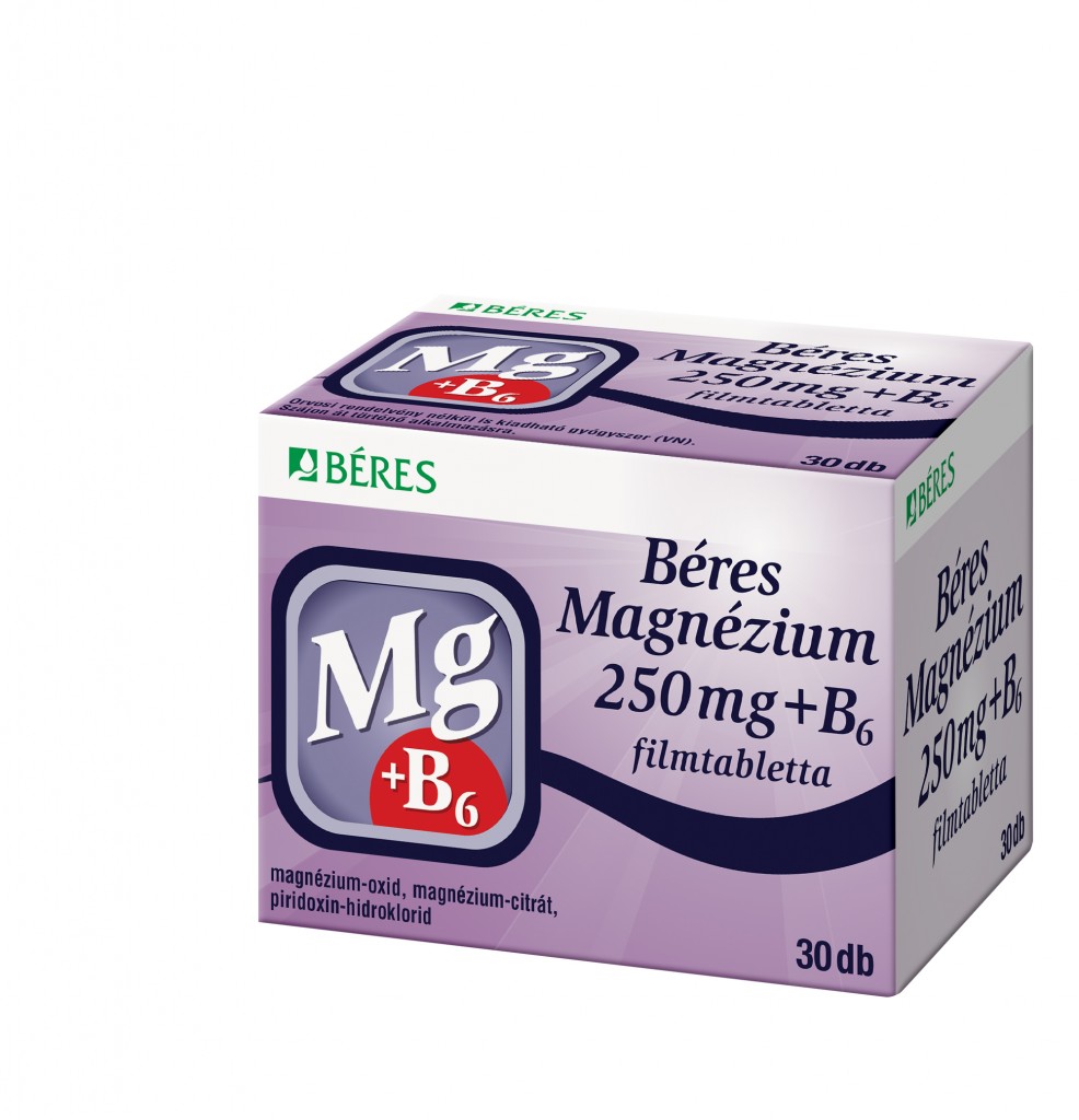 Béres Magnézium 250mg + B6 filmtabletta