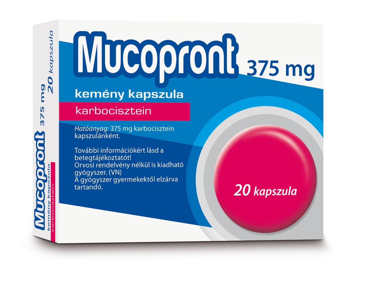Mucopront 375 mg kemény kapszula 