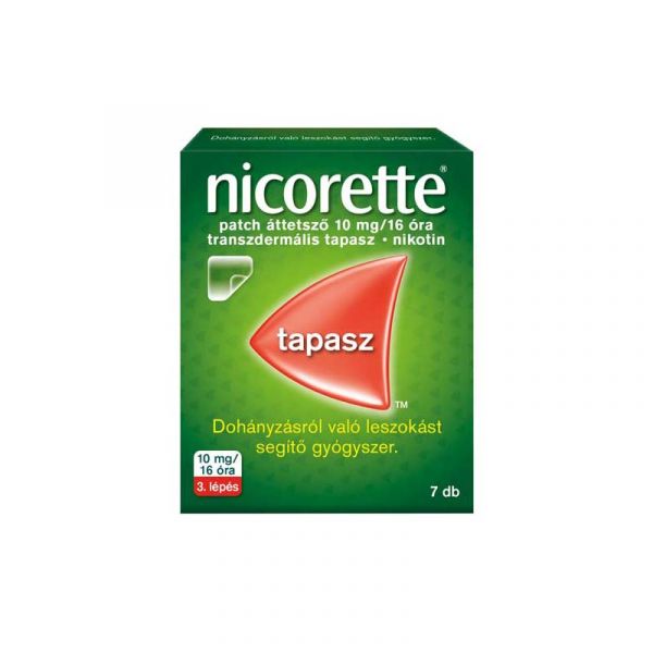 Nicorette patch áttetsző 10 mg/16 óra transzdermális tapasz