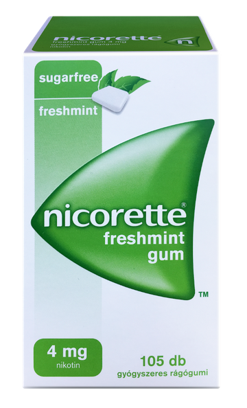 Nicorette freshmint gum 4 mg gyógyszeres rágógumi