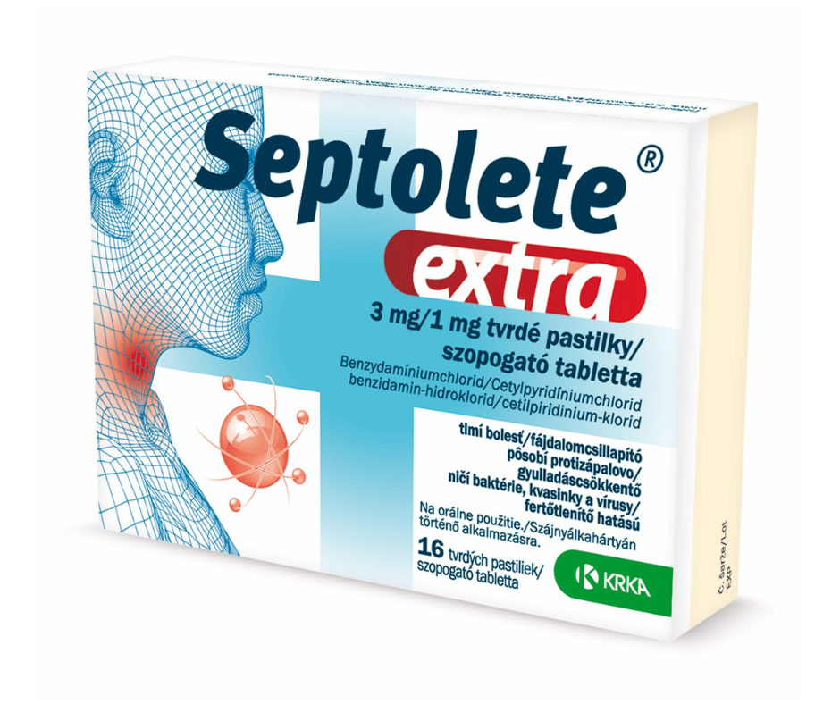 Septolete Extra 3mg/1ml szopogató tabletta