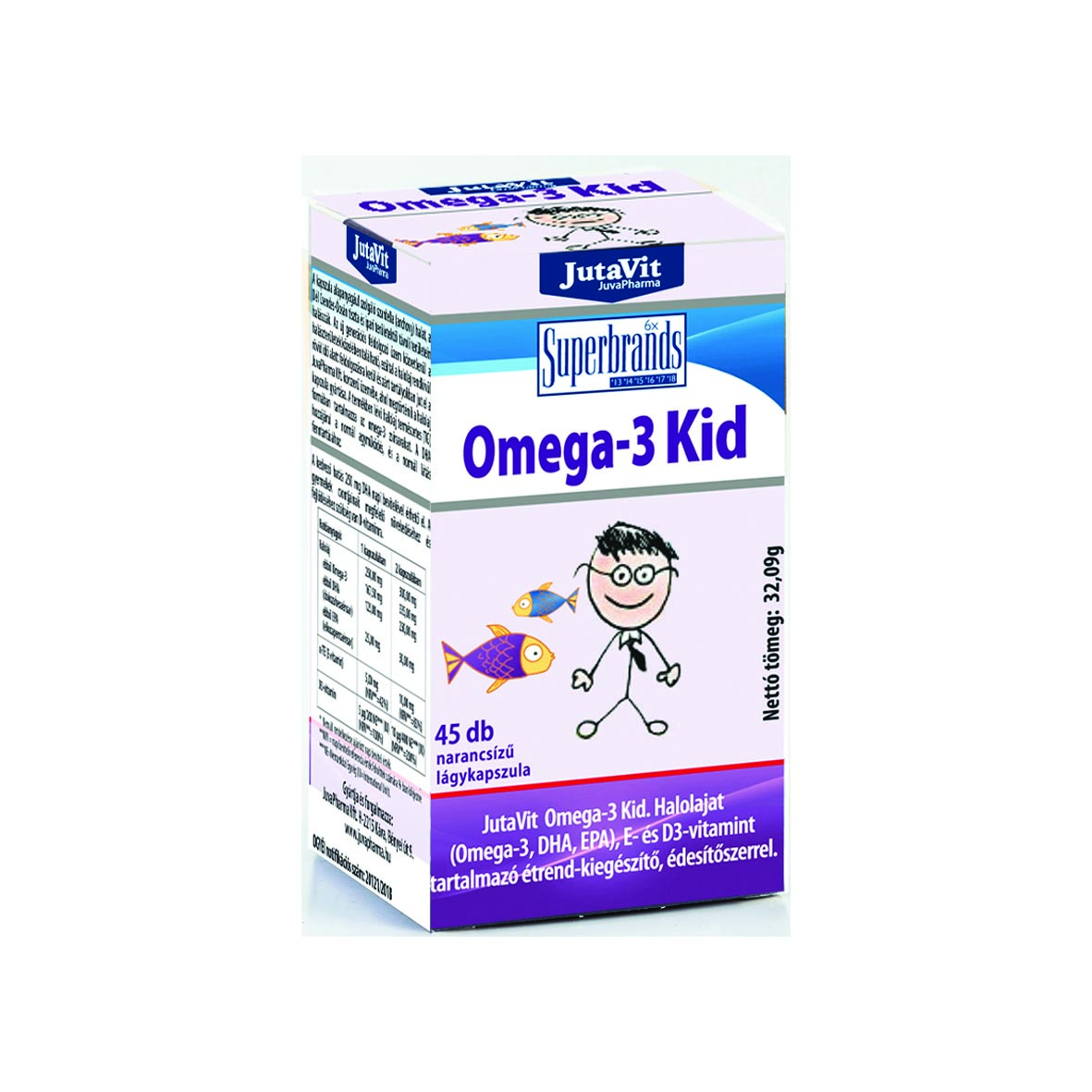 JutaVit Omega-3 KID lágykapszula narancs ízű