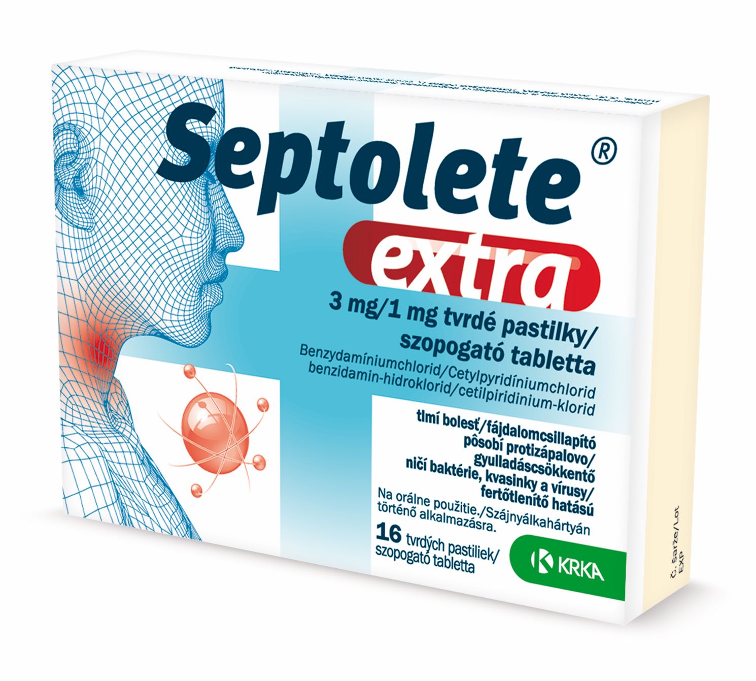 Septolete Extra 3mg/1ml szopogató tabletta