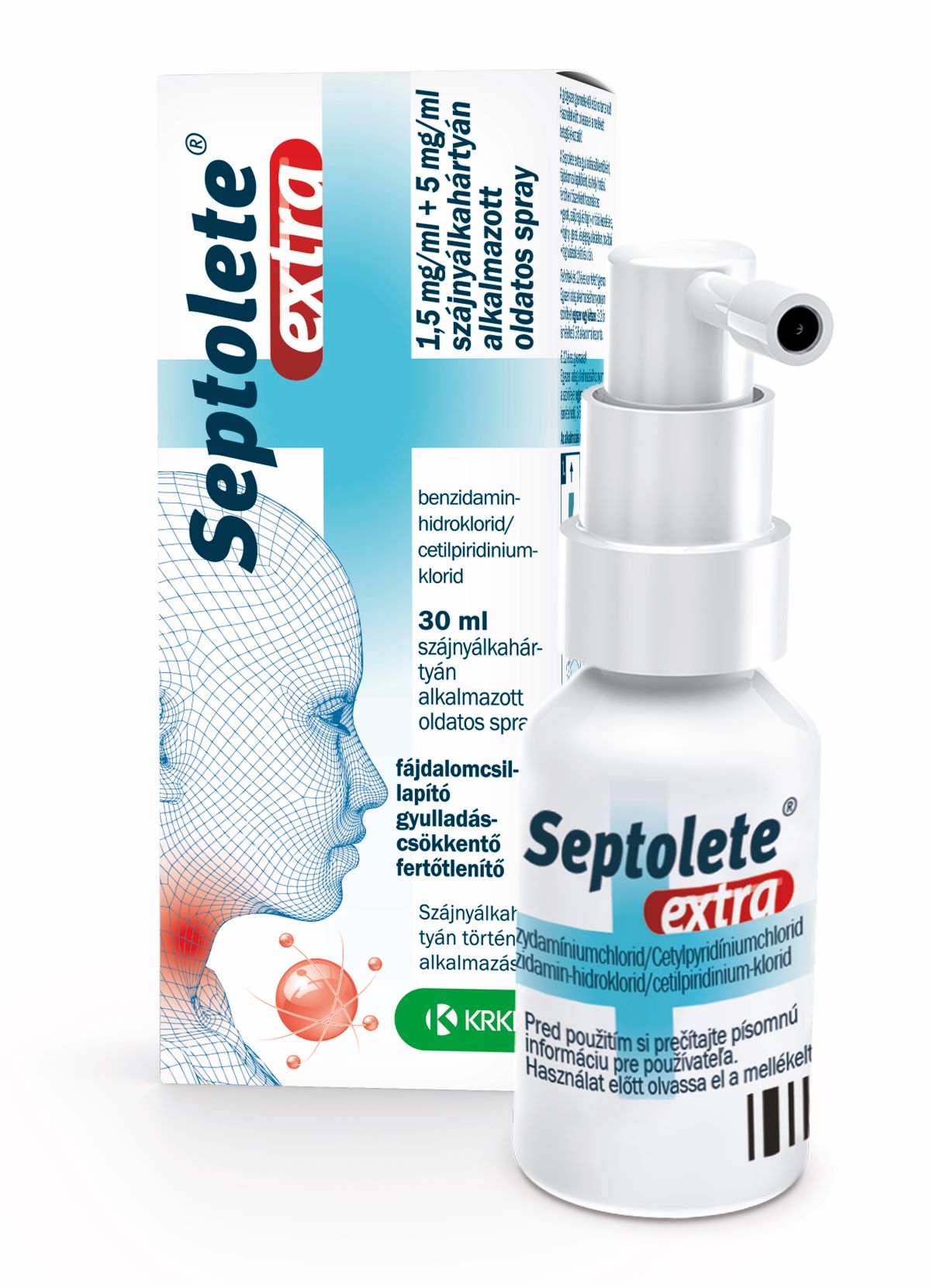 Septolete Extra 1,5mg/ml + 5mg/ml szájnyálkahártyán alkalmazott oldatos spray