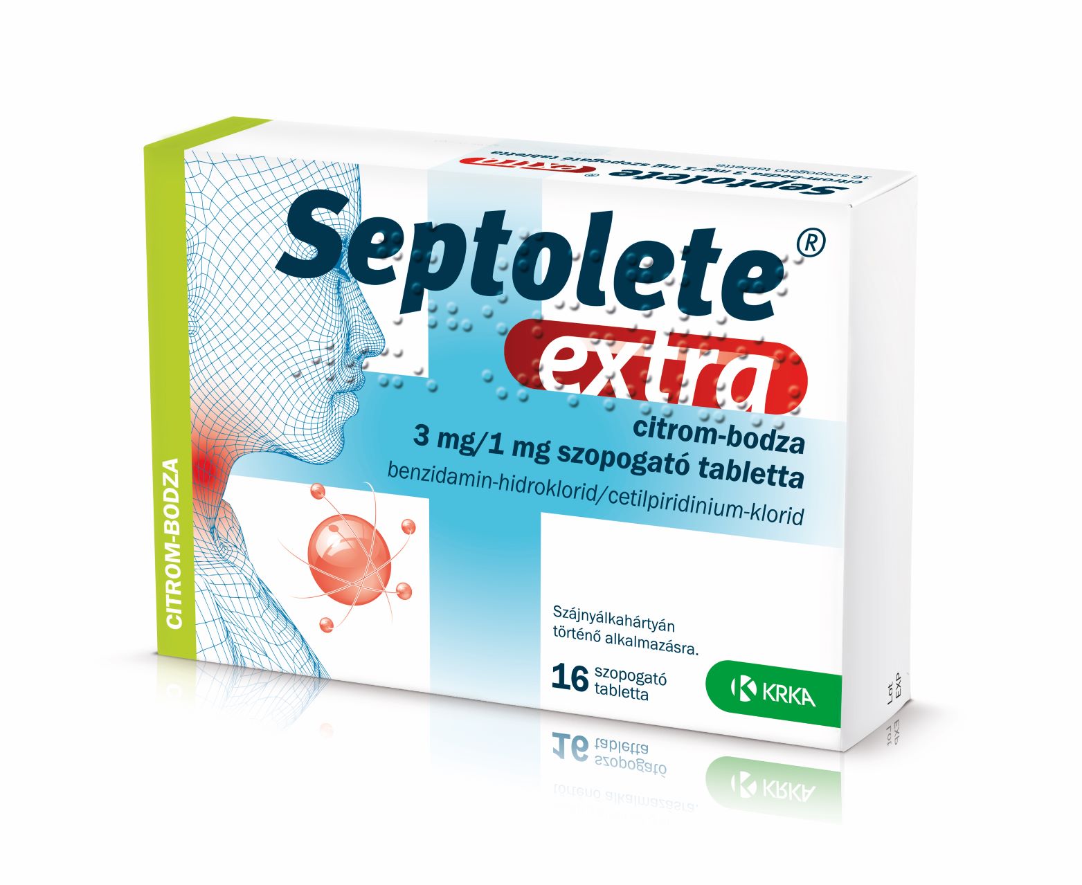 Septolete Extra citrom-bodza 3mg/1mg szopogatós tabletta