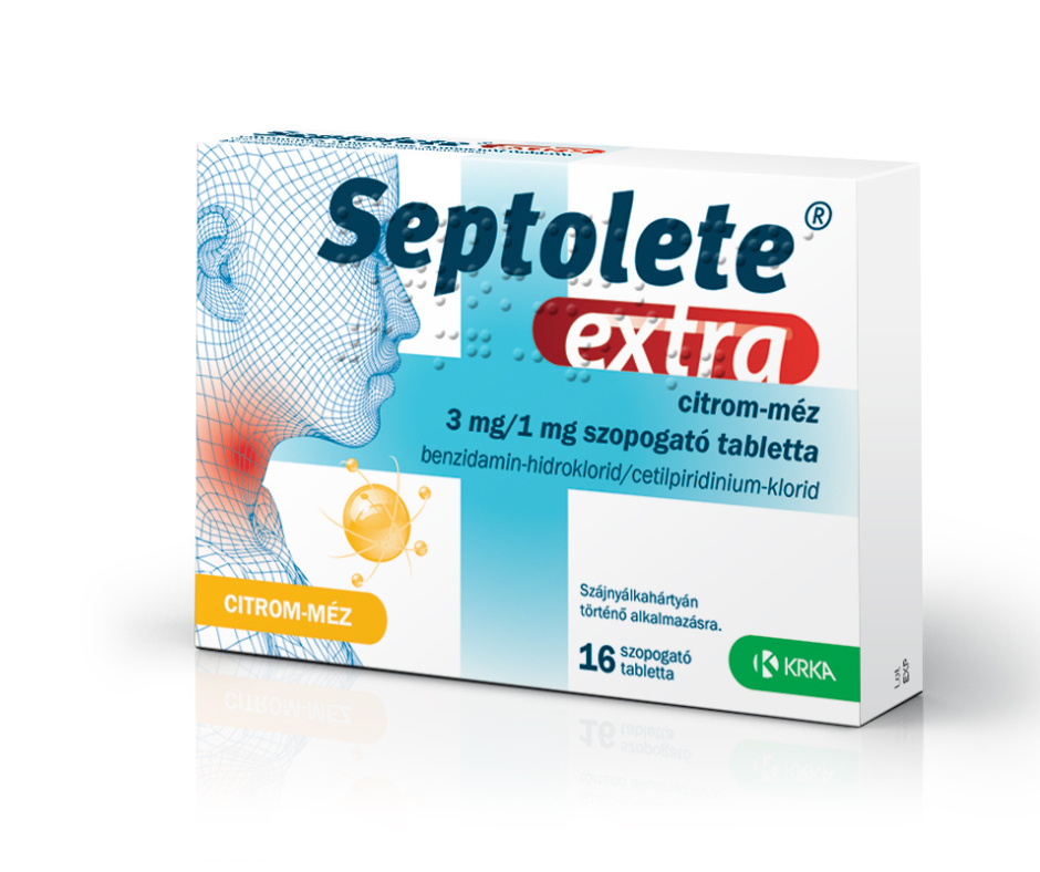 Septolete Extra citrom-méz 3mg/1mg szopogató tabletta