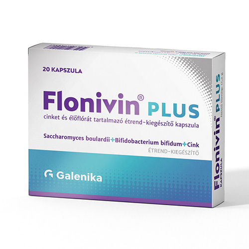 Flonivin Plus cinket és élőflórát tartalmazó kapszula