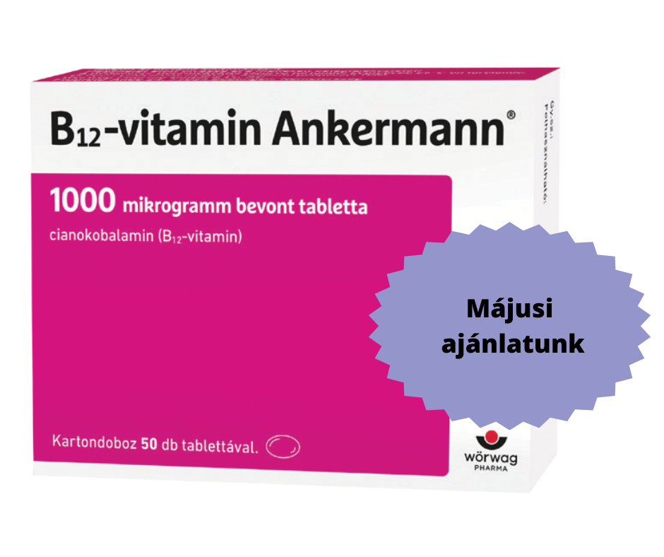 B12-vitamin Ankermann 1000 mikrogramm bevont tabletta 