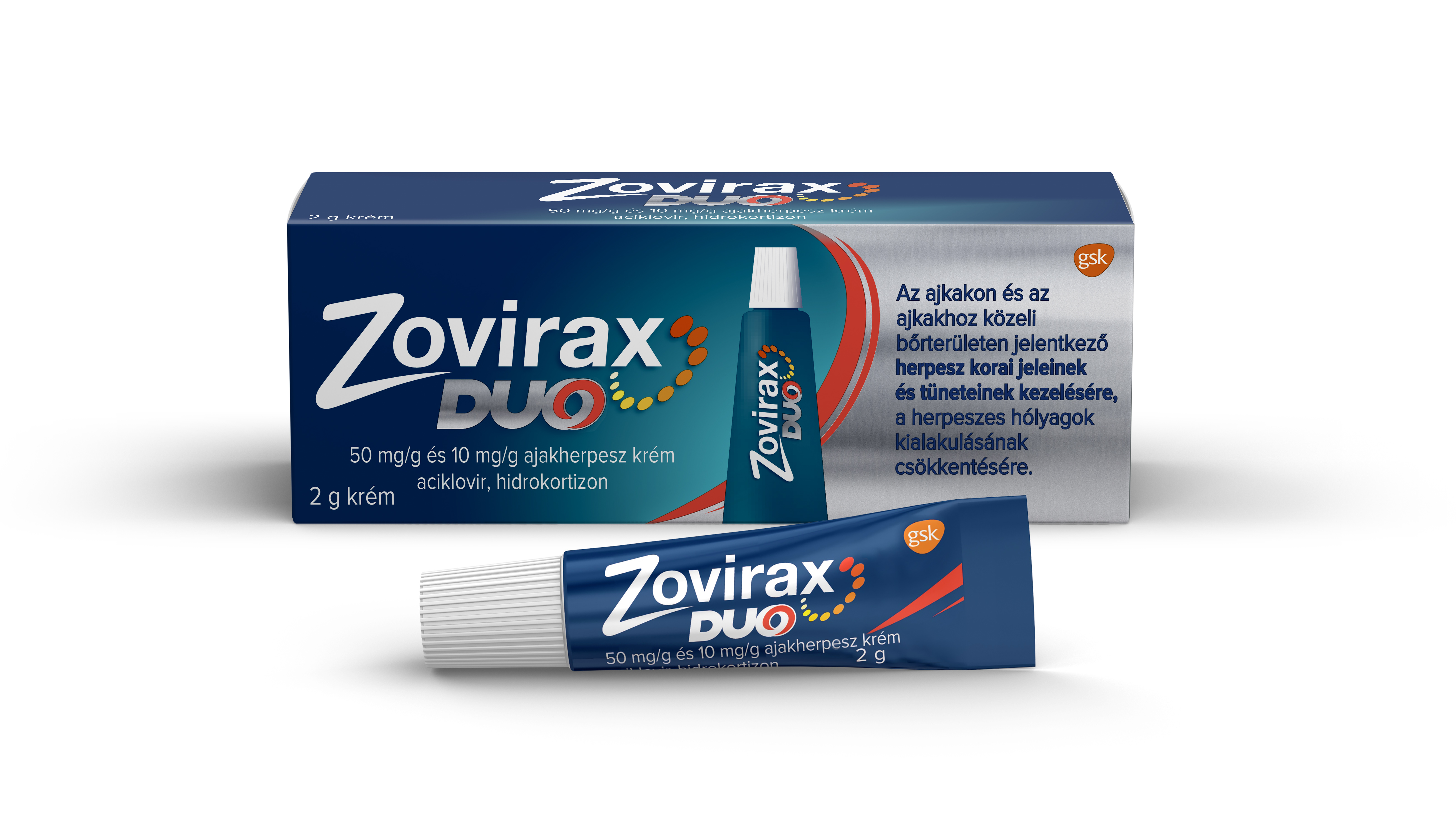 Zovirax Duo 50 mg/g+10 mg/g ajakherpesz krém 
