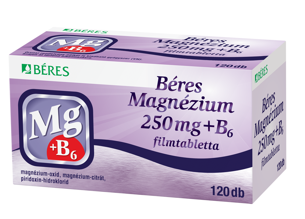 Béres Magnézium 250mg + B6 filmtabletta
