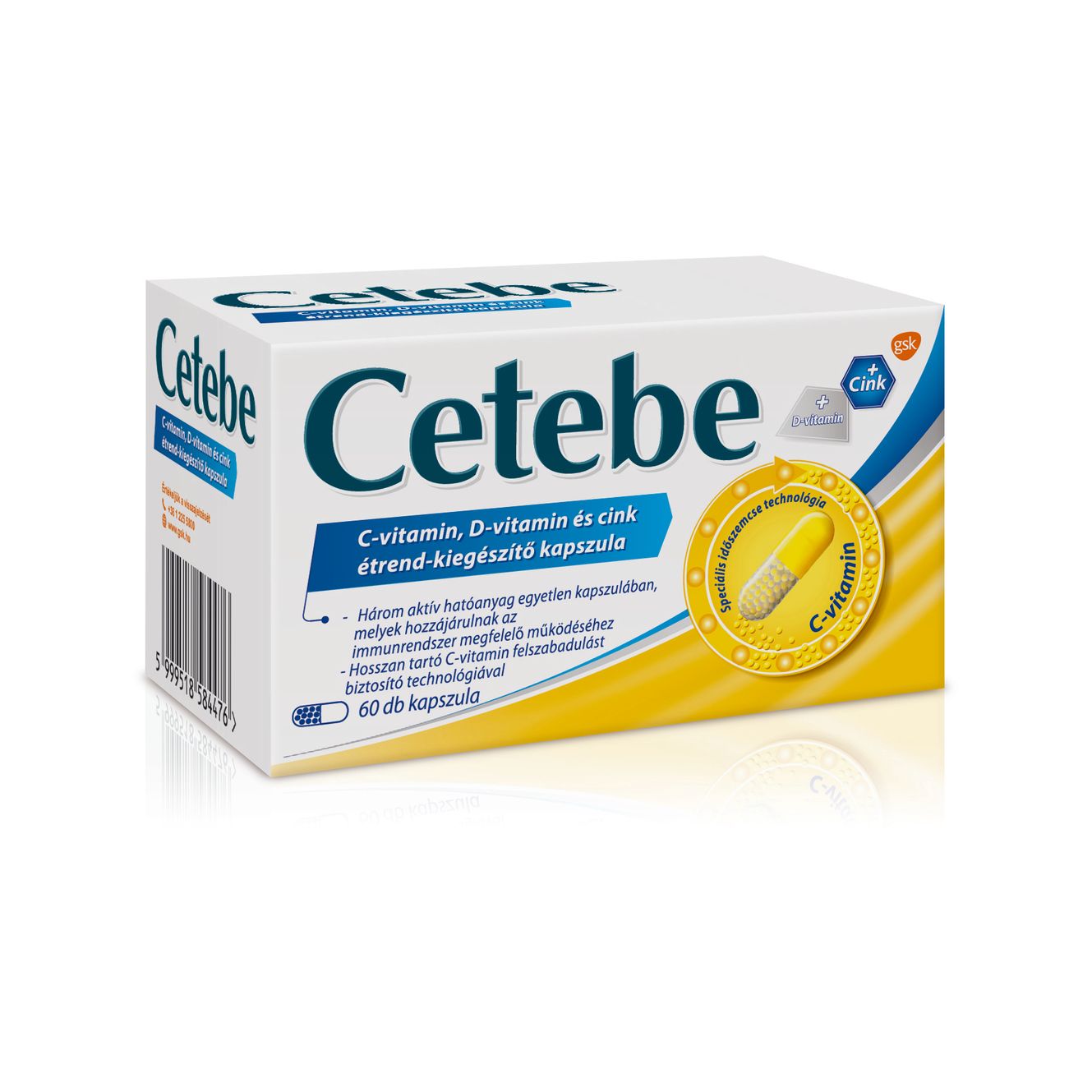 Cetebe Immuntrio C-vitamin, D-vitamin és cink kapszula