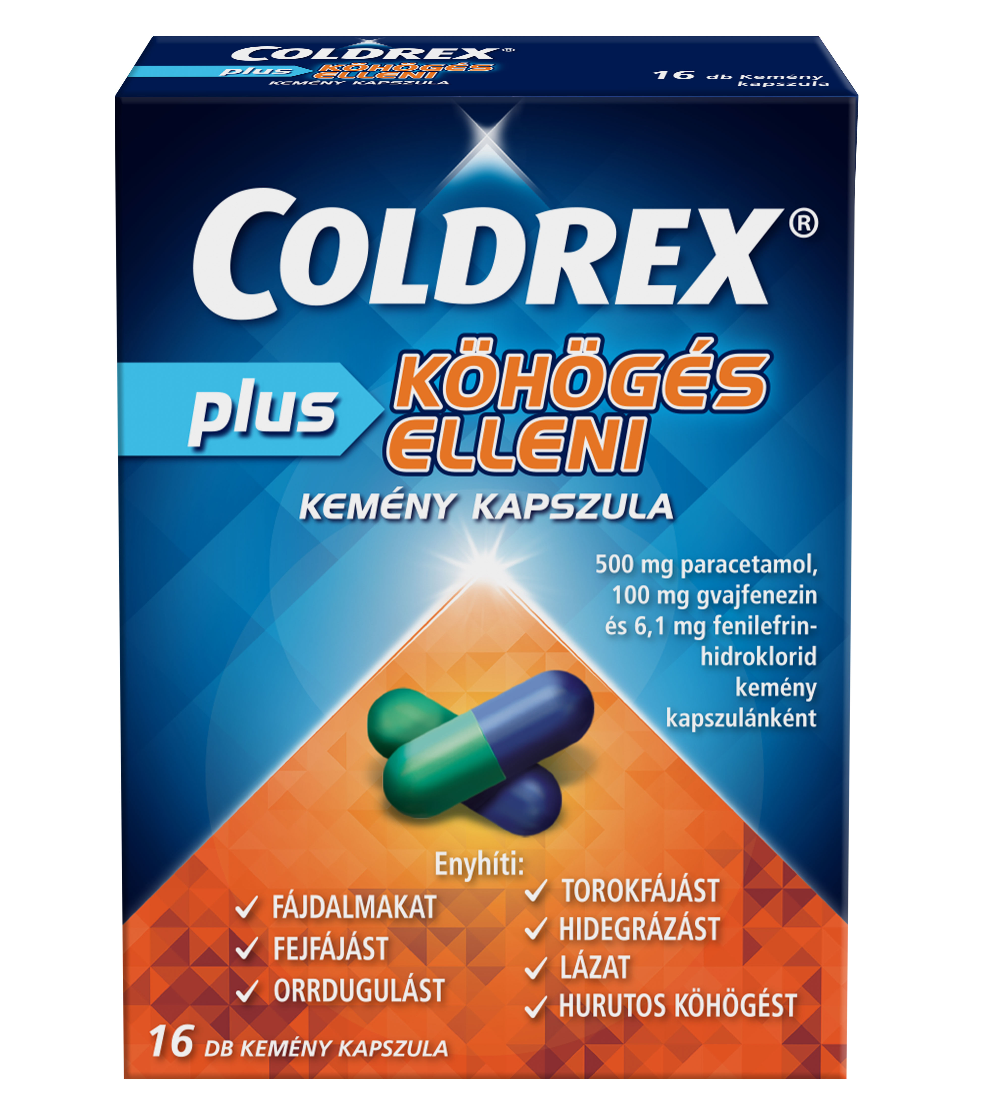 Coldrex Plus köhögés elleni kemény kapszula