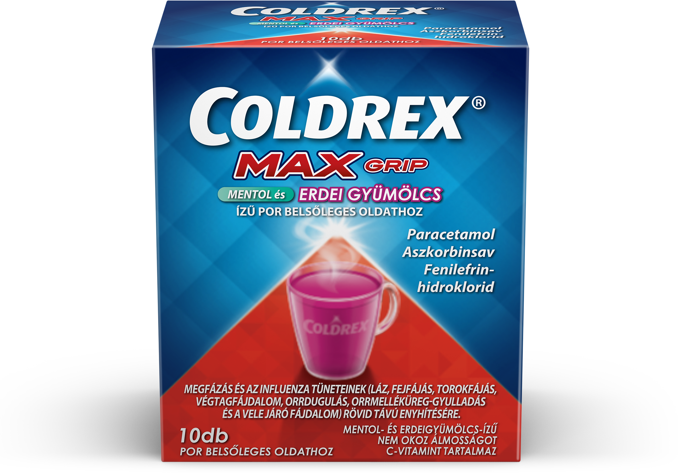 Coldrex MaxGrip mentol és erdei gyümölcs ízű por belsőleges oldathoz