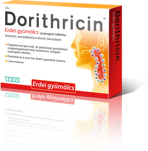 Dorithricin erdei gyümölcs ízű szopogató tabletta