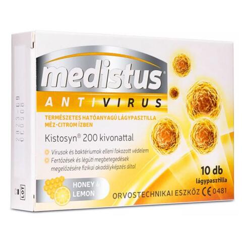 Vitaplus Medistus Antivirus méz - citrom pasztilla