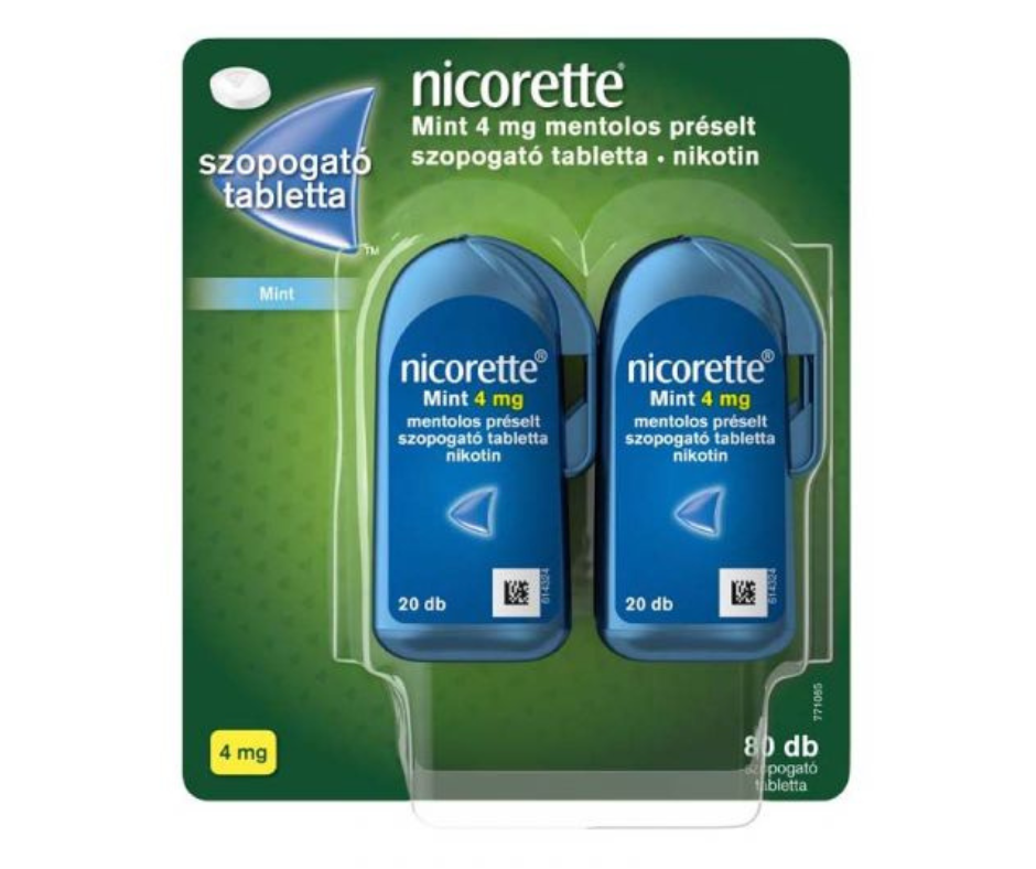 Nicorette Mint 4 mg mentolos préselt szopogató tabletta