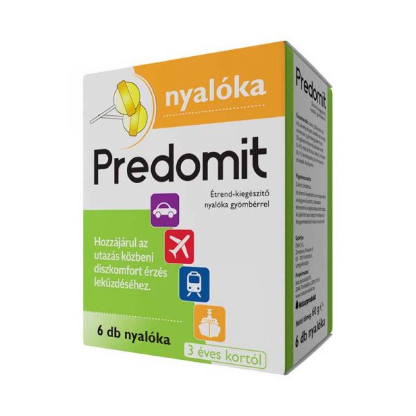 Predomit / Prevomit Kids gyömbéres nyalóka gyermekeknek 6 db